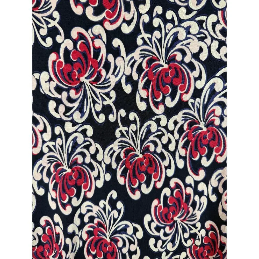 NWOT Tory Burch Flavia Long Sleeve Floral Midi 100% Silk Dress - Medium